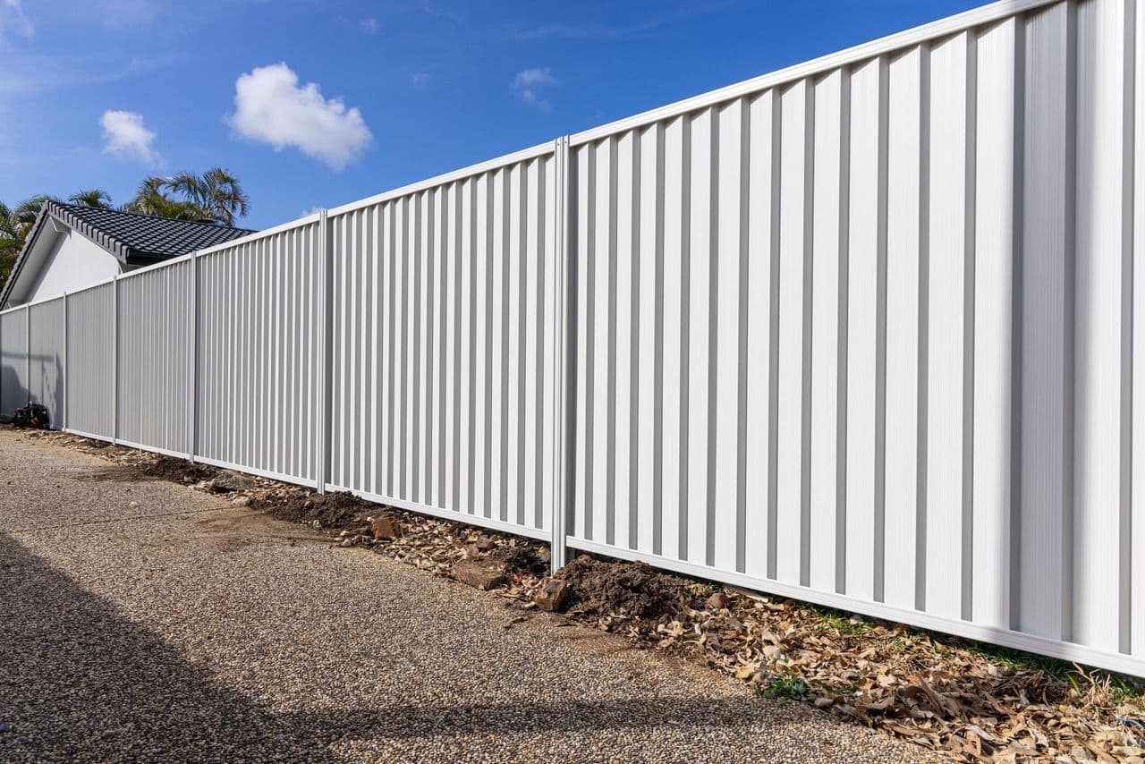 New Colorbond fence with clean lines
